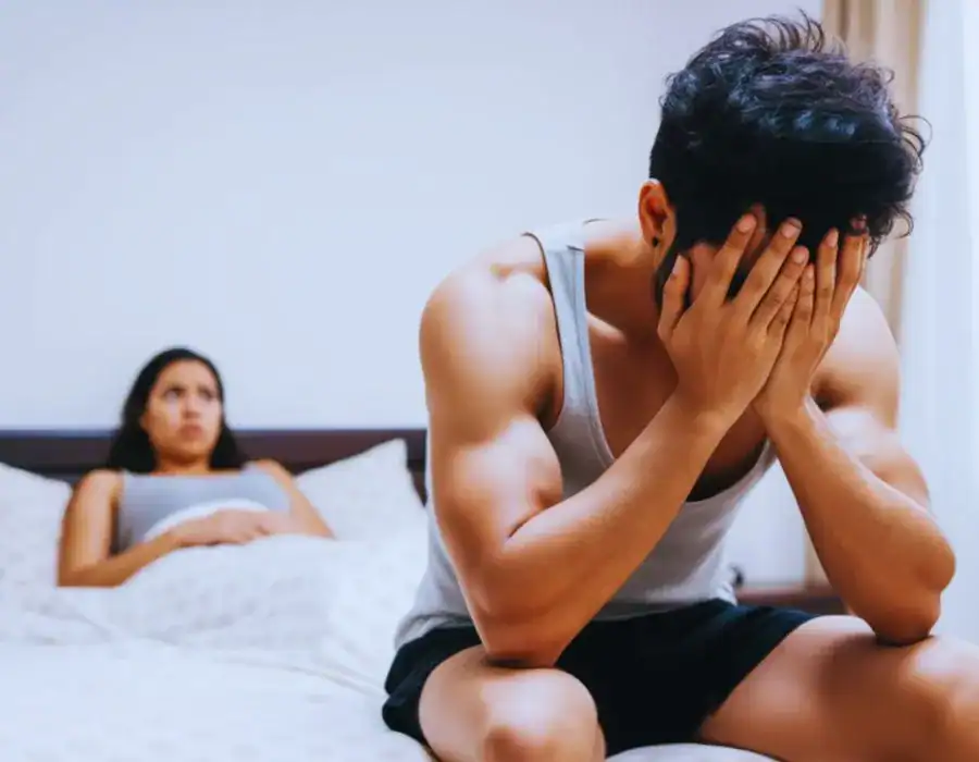 Image of upset man in need of erectile dysfunction treatment Hanwell